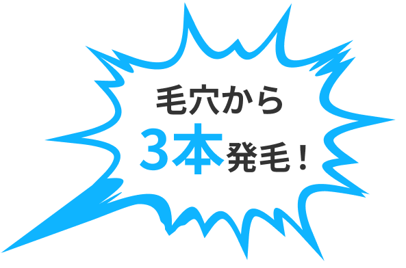 毛穴から3本発毛