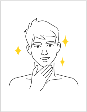炎症止めを塗布するイラスト